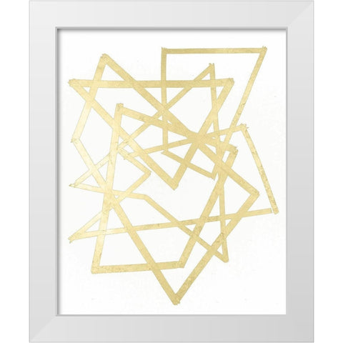 Golden Techno II White Modern Wood Framed Art Print by Lam, Vanna