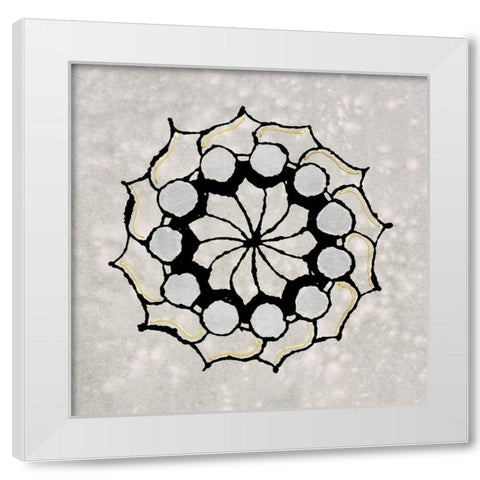 Pulp Mandala III White Modern Wood Framed Art Print by Vision Studio