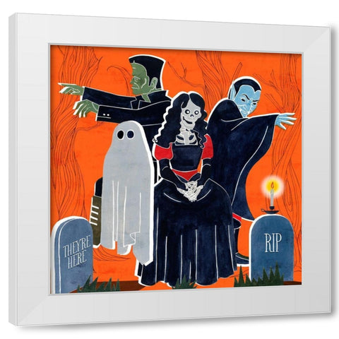 Graveyard Gang I White Modern Wood Framed Art Print by Popp, Grace