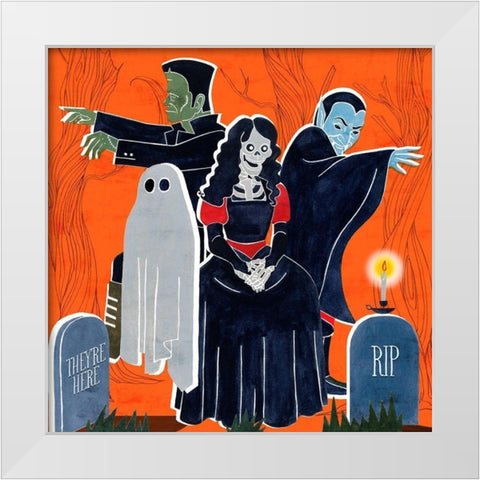 Graveyard Gang I White Modern Wood Framed Art Print by Popp, Grace