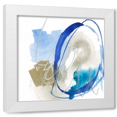 Cobalt Surround II White Modern Wood Framed Art Print by Goldberger, Jennifer