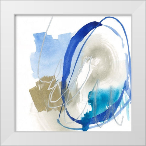 Cobalt Surround II White Modern Wood Framed Art Print by Goldberger, Jennifer