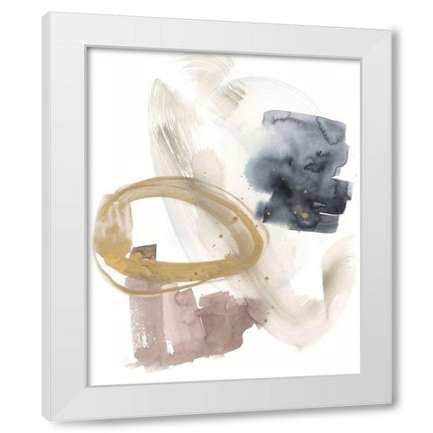 Golden Ring I White Modern Wood Framed Art Print by Goldberger, Jennifer