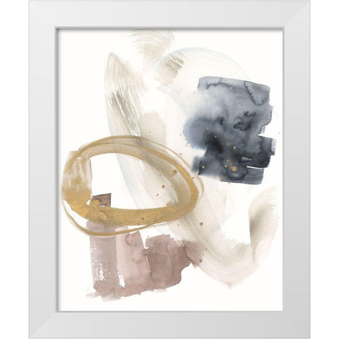 Golden Ring I White Modern Wood Framed Art Print by Goldberger, Jennifer