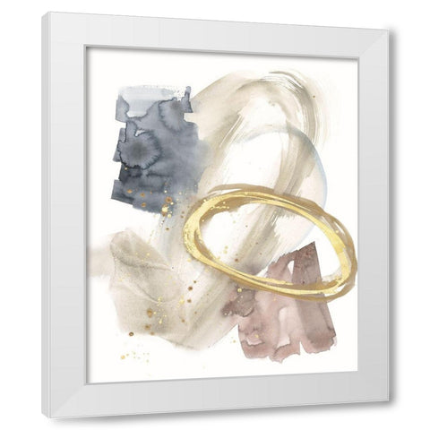 Golden Ring II White Modern Wood Framed Art Print by Goldberger, Jennifer