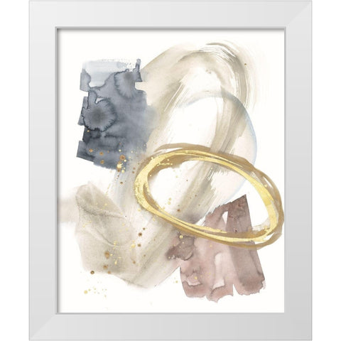 Golden Ring II White Modern Wood Framed Art Print by Goldberger, Jennifer