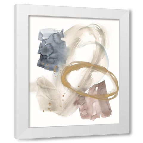 Golden Ring II White Modern Wood Framed Art Print by Goldberger, Jennifer