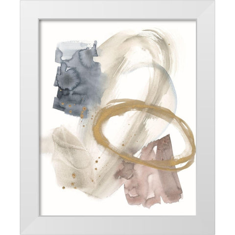 Golden Ring II White Modern Wood Framed Art Print by Goldberger, Jennifer