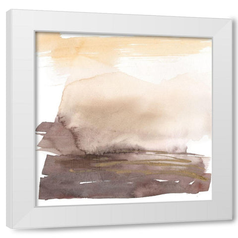 Plum Horizon I White Modern Wood Framed Art Print by Goldberger, Jennifer