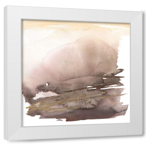 Plum Horizon II White Modern Wood Framed Art Print by Goldberger, Jennifer