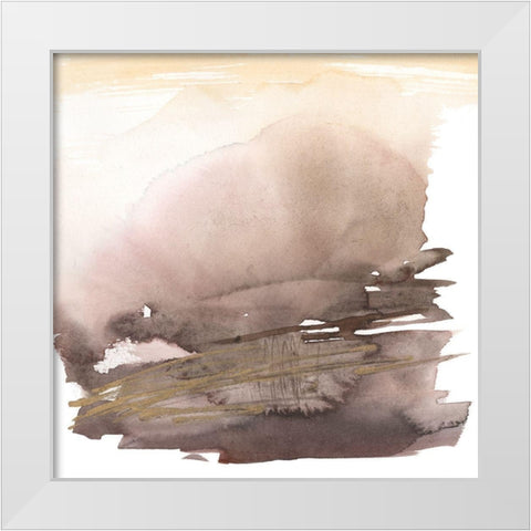 Plum Horizon II White Modern Wood Framed Art Print by Goldberger, Jennifer