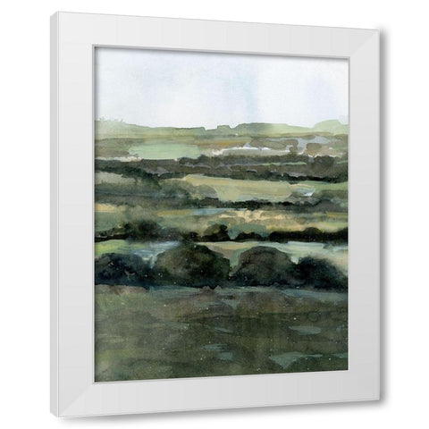 Distant Ribbons I White Modern Wood Framed Art Print by Barnes, Victoria