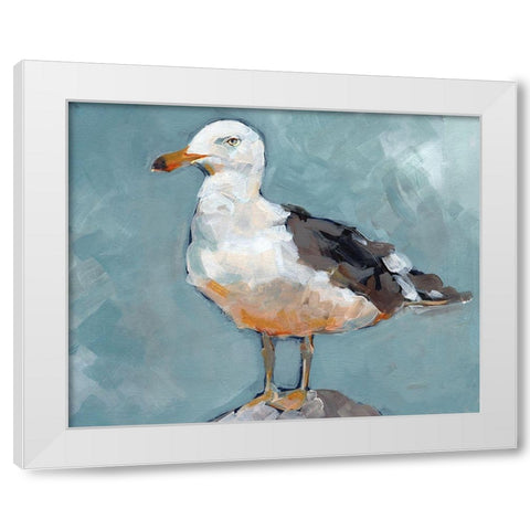 Seagull Stance II White Modern Wood Framed Art Print by Parker, Jennifer Paxton