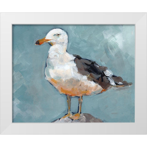 Seagull Stance II White Modern Wood Framed Art Print by Parker, Jennifer Paxton