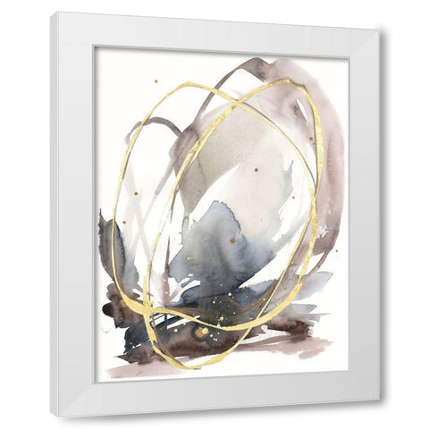 Inky Vortex I White Modern Wood Framed Art Print by Goldberger, Jennifer