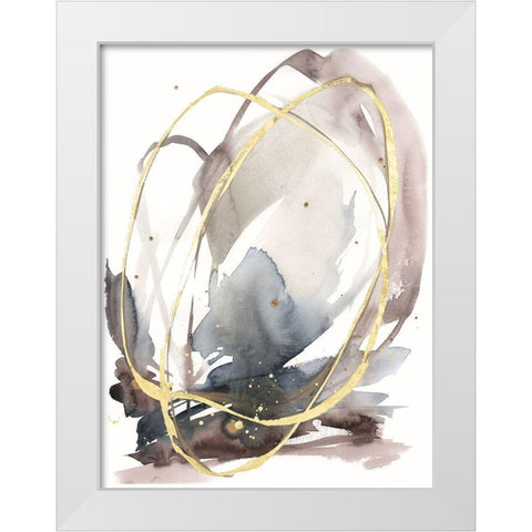 Inky Vortex I White Modern Wood Framed Art Print by Goldberger, Jennifer