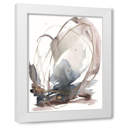 Inky Vortex I White Modern Wood Framed Art Print by Goldberger, Jennifer