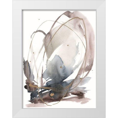 Inky Vortex I White Modern Wood Framed Art Print by Goldberger, Jennifer