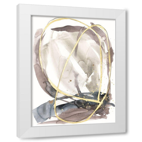 Inky Vortex II White Modern Wood Framed Art Print by Goldberger, Jennifer