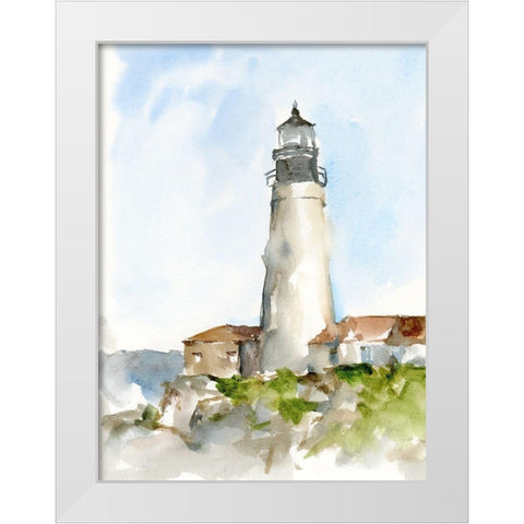 Plein Air Lighthouse Study II White Modern Wood Framed Art Print by Harper, Ethan