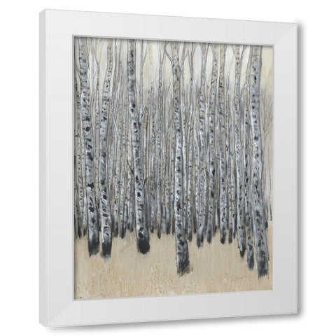 Custom Neutral Aspen II White Modern Wood Framed Art Print by OToole, Tim