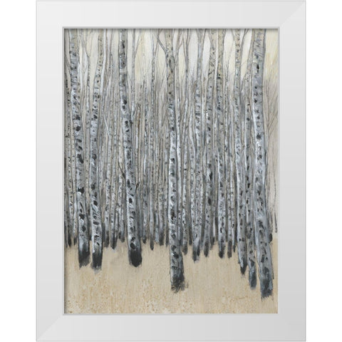 Custom Neutral Aspen II White Modern Wood Framed Art Print by OToole, Tim