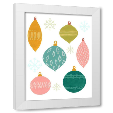 Modern Holiday II White Modern Wood Framed Art Print by Vess, June Erica