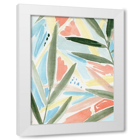 Tropical Impression II White Modern Wood Framed Art Print by Warren, Annie