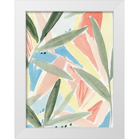 Tropical Impression IV White Modern Wood Framed Art Print by Warren, Annie