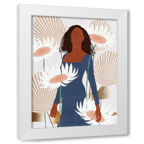 Sun Kissed Woman I White Modern Wood Framed Art Print by Wang, Melissa