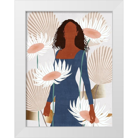 Sun Kissed Woman I White Modern Wood Framed Art Print by Wang, Melissa