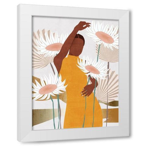 Sun Kissed Woman II White Modern Wood Framed Art Print by Wang, Melissa