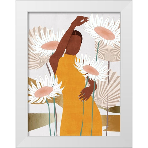 Sun Kissed Woman II White Modern Wood Framed Art Print by Wang, Melissa