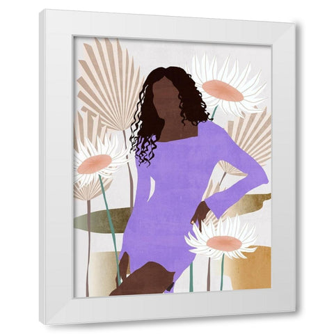 Sun Kissed Woman III White Modern Wood Framed Art Print by Wang, Melissa