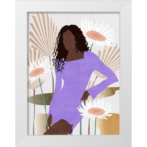 Sun Kissed Woman III White Modern Wood Framed Art Print by Wang, Melissa