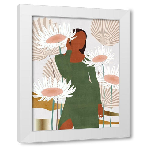 Sun Kissed Woman IV White Modern Wood Framed Art Print by Wang, Melissa