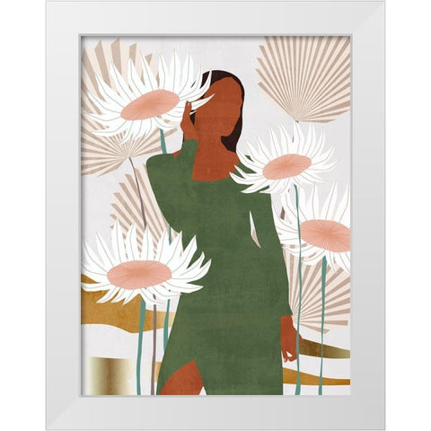 Sun Kissed Woman IV White Modern Wood Framed Art Print by Wang, Melissa