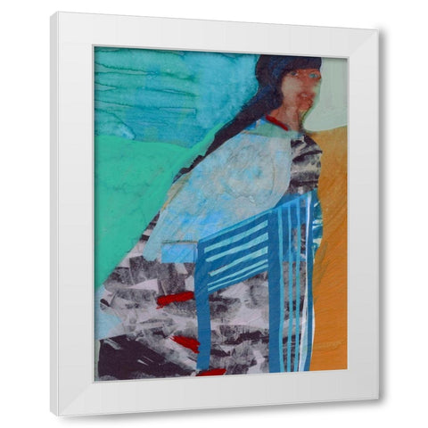 Walking Woman I White Modern Wood Framed Art Print by Cartissi