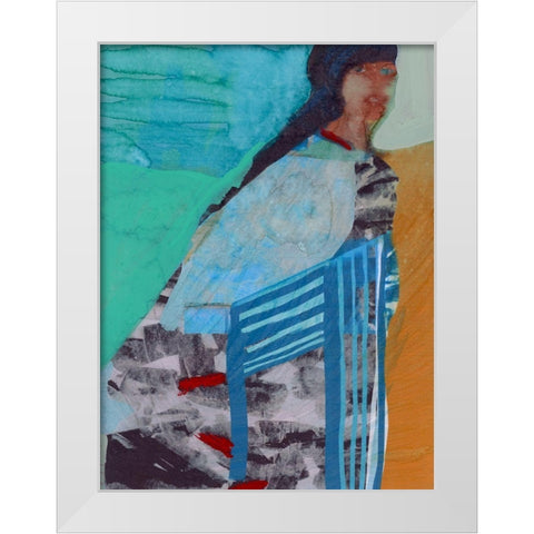 Walking Woman I White Modern Wood Framed Art Print by Cartissi