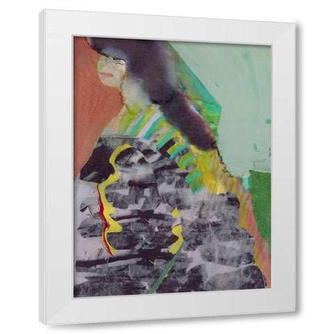 Walking Woman II White Modern Wood Framed Art Print by Cartissi