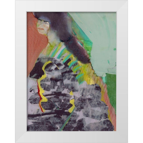 Walking Woman II White Modern Wood Framed Art Print by Cartissi