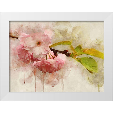 Blossom Elegance I White Modern Wood Framed Art Print by Robertson, Leda