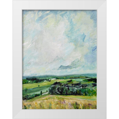 Mount Jeez Overlook II White Modern Wood Framed Art Print by Evelia Designs