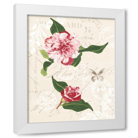 Diannes Camelias II White Modern Wood Framed Art Print by Miller, Dianne