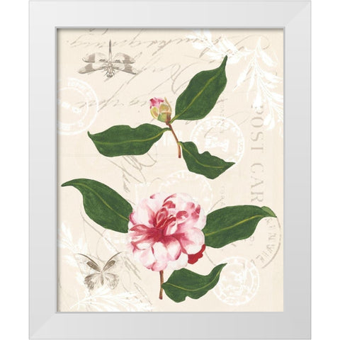 Diannes Camelias III White Modern Wood Framed Art Print by Miller, Dianne