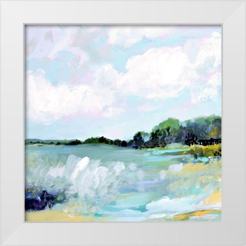 Surfscape I White Modern Wood Framed Art Print by Fields, Karen