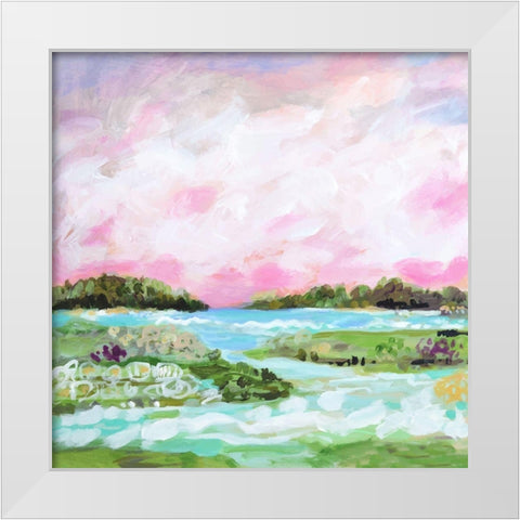 Surfscape VIII White Modern Wood Framed Art Print by Fields, Karen