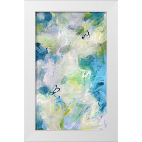 Springtime Rhythms II White Modern Wood Framed Art Print by Riger, Sue