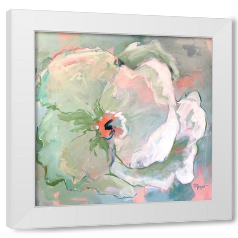 Contemporary Floral II White Modern Wood Framed Art Print by Riger, Sue