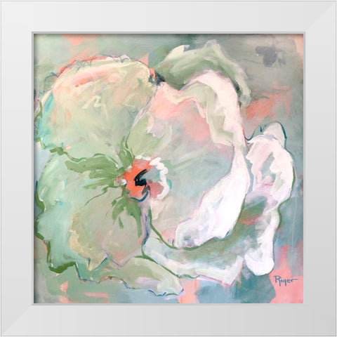 Contemporary Floral II White Modern Wood Framed Art Print by Riger, Sue